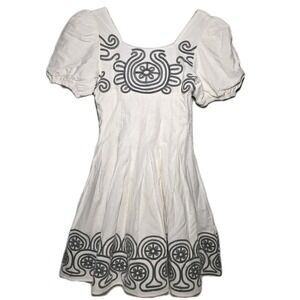 NWT Habitual Embroidered Dress Girls Size 16 Off- White